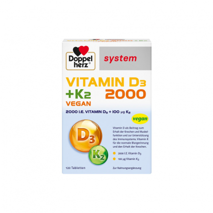 Doppelherz VIT D3 2000+K2S 60 St