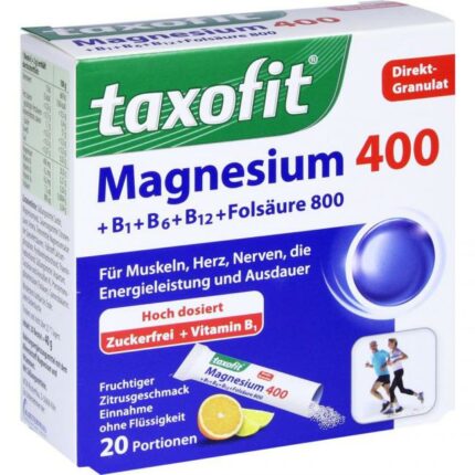 Taxofit Magnesium 400+B1+B6+B12+Folsäure 800